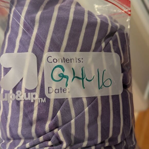 Attitudes By Renee Size 1X Purple & White Striped Open Front Cardigan Sweater - Picture 11 of 11